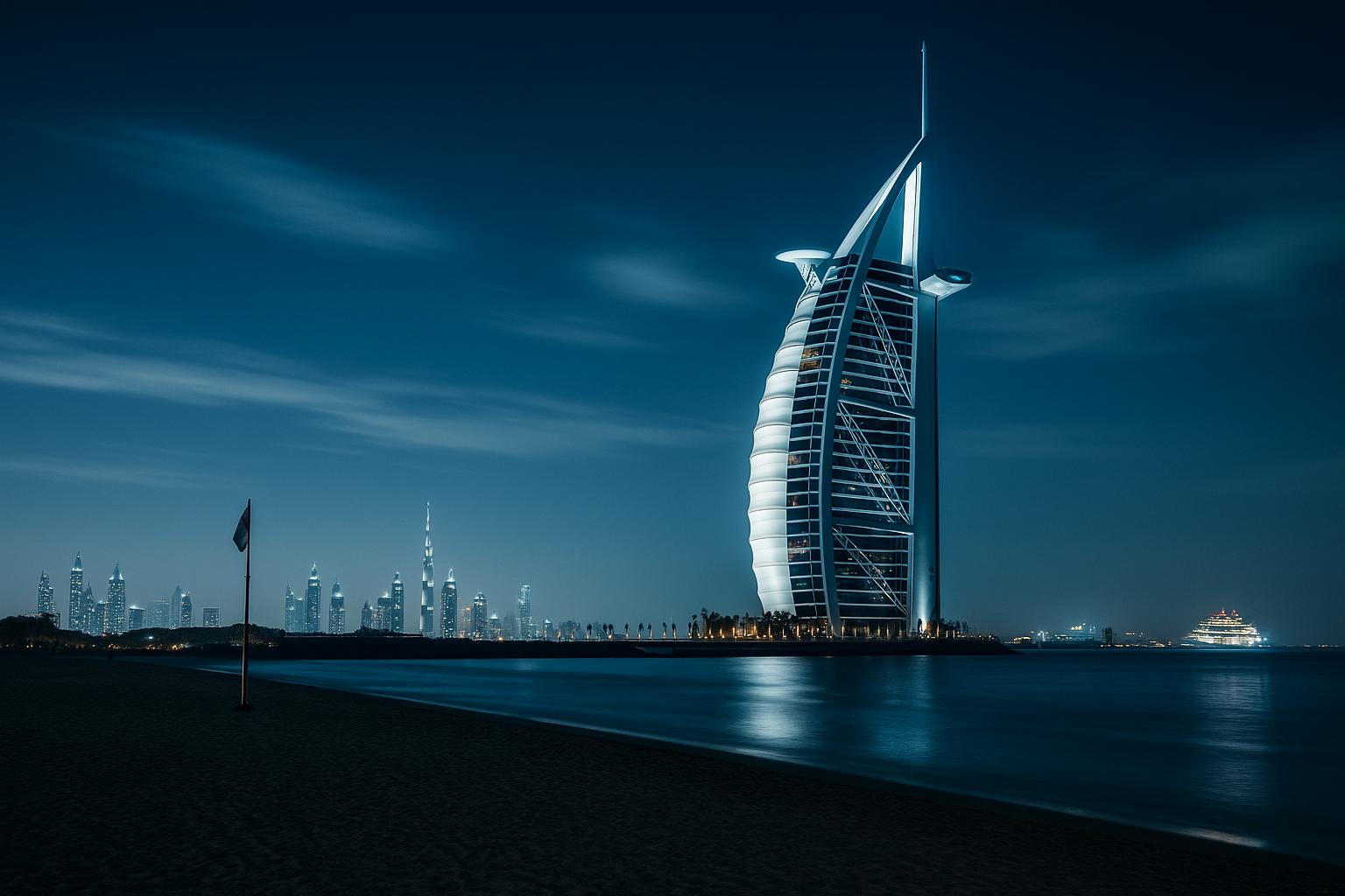 Burj Al Arab Night view