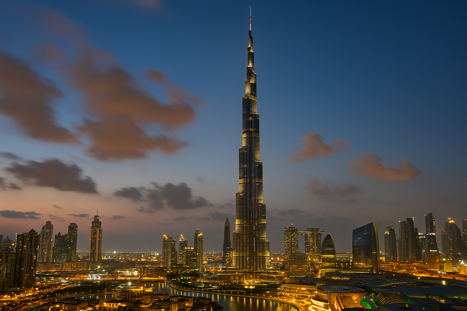 Burj Khalifa at night