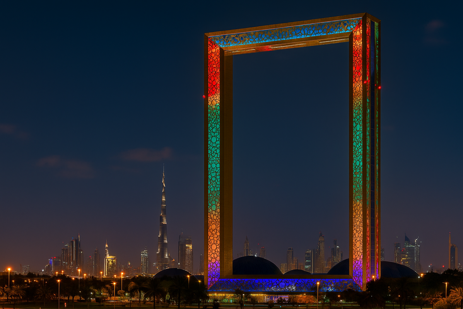 Dubai Frame Night View